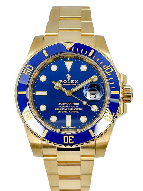 rolex gold e blu|gold rolex with blue face.